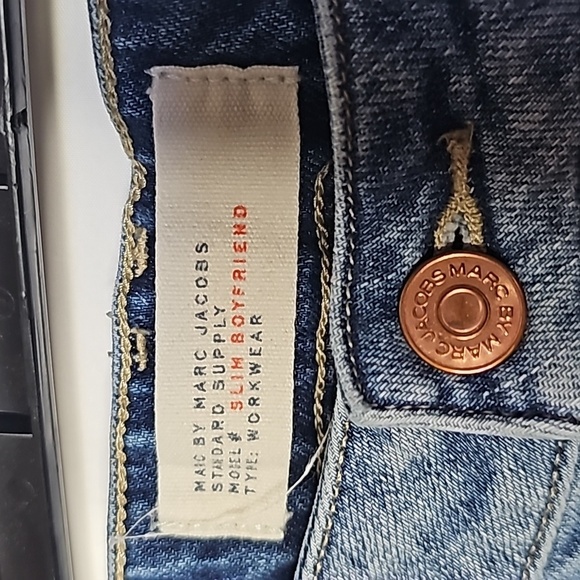 VINTAGE Marc by Marc Jacobs Camila slim boyfriend button fly light wash sz 27 - Picture 5 of 9